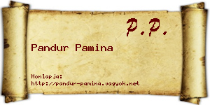 Pandur Pamina névjegykártya